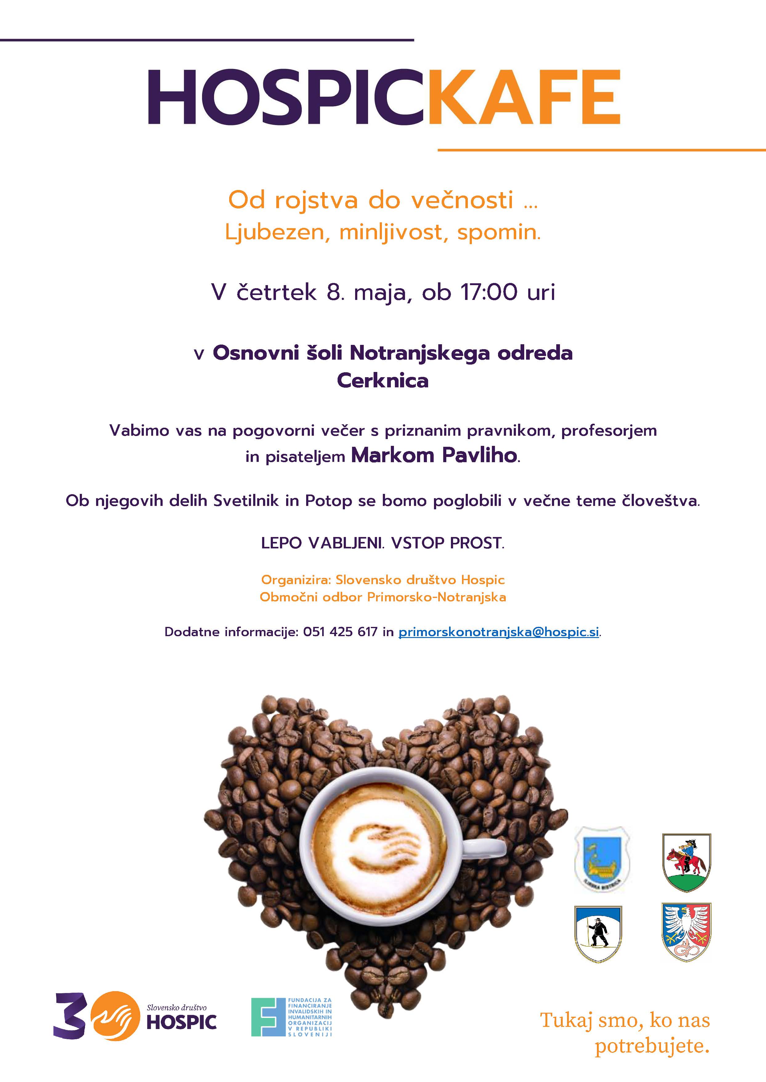 VABILO-Hospickafe Marko Pavliha- Cerknica, 8.5.2025